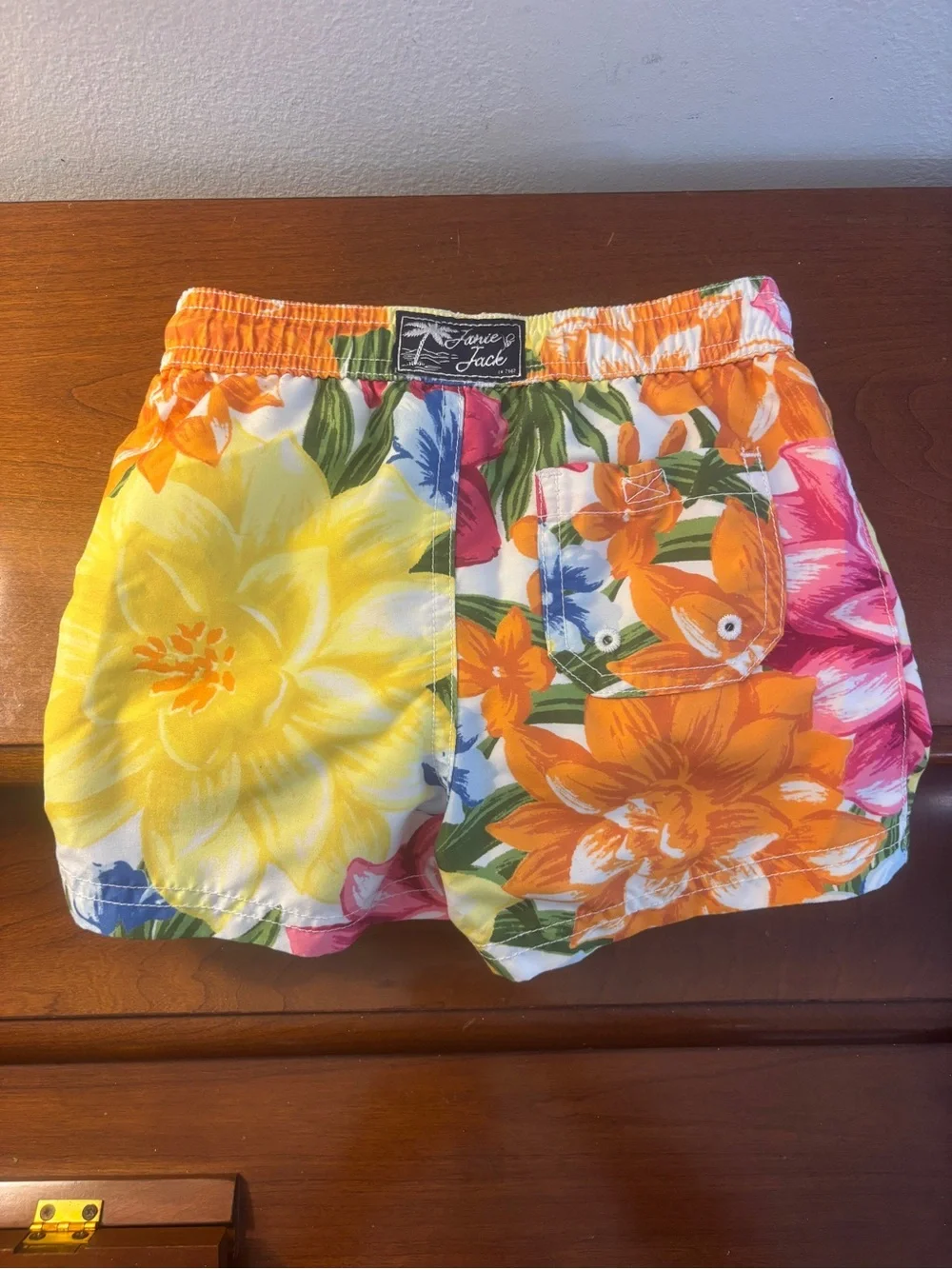 Janie and Jack Baby Boys Dahlia Floral Swim Trunks 18-24M